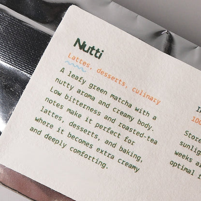 NUTTI Yame Matcha (2nd to 3rd flush - roasted) 30g / 100g