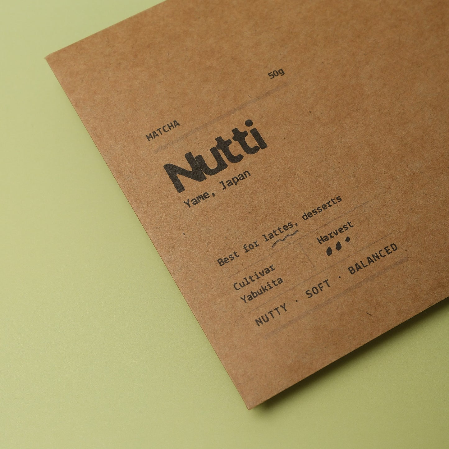NUTTI Yame Matcha (2nd to 3rd flush - roasted) 50g